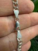 Italian Sterling Silver 5mm Double Curb 8" Bracelet