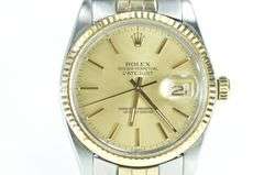 18k Gold Rolex Datejust 36mm Model 16013 Men's Watch