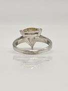 Rare 3.85 Ct VVs1 Trillion Cut Lab Simulated Diamond Ring