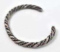 Twisted Cuff Bracelet in Sterling Silver