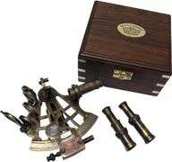 J. Scott's Vintage Brass Nautical Sextant with Celestial Navigation