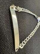 Sterling Silver 925 5.3mm ID Bracelet Diamond Cut Curb Link 7"