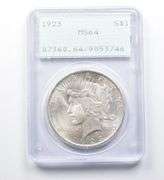 1923 Peace Silver Dollar MS64 PCGS Rattler