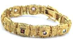 Group lot of 925 sterling silver over gold plated bracelets and watch