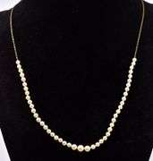 Pretty 14K Yellow Gold Pearl Necklace