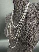 Italian 925 Sterling Silver 5 Piece Layered Chain Set 24",20",20",16",16"