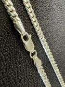 Sterling Silver 925 3.3mm Miami Cuban Chain 24" Necklace Italy