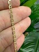 14k Gold 3mm Mariner Chain 7 Inch Bracelet