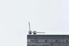 14K White Gold 4.0mm Round Ball Classic Vintage Stud Earrings