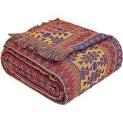 Vintage Handwoven Southwestern Aztec Throw Cover