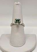Sparkling 14 K White Gold Plate 3.25 Ct VVs1  Lab Simulated Diamond Ring