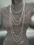 Italian 925 Sterling Silver 5 Piece Layered Box Chain Set 30",26",20",18",14"