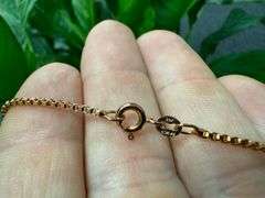 22k Rose Gold Plated Sterling Silver Box Chain 1.5mm Genuine Solid 925 Italy Classic New Necklace 30