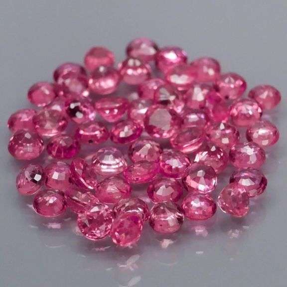 Premium 3.75ct 55 piece round cut Ruby set