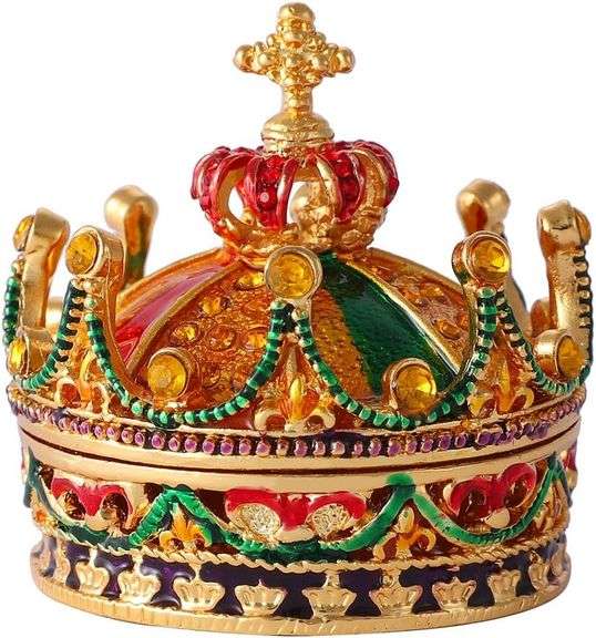 Hand Painted Regal Crown Series Jewelry Box