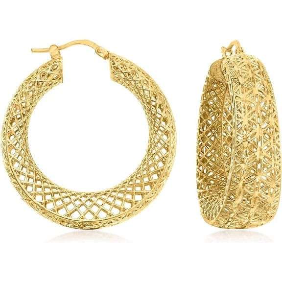 18kt Italian Gold Hoop Earrings