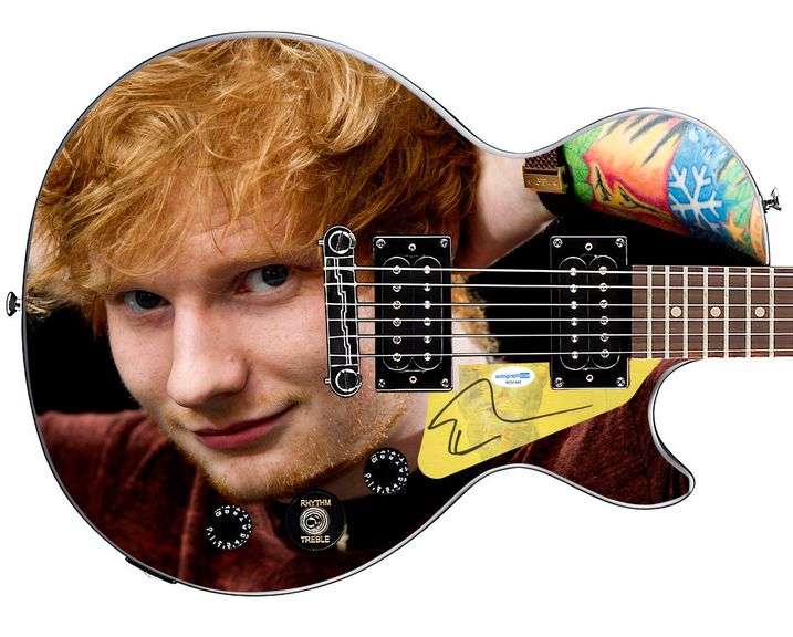 Ed Sheeran Signed Custom 1/1 Epiphone Graphics Guitar ACOA