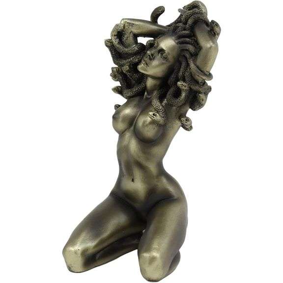 Greek Goddess Medusa Statue 6” Hand-Painted Mythological Statue