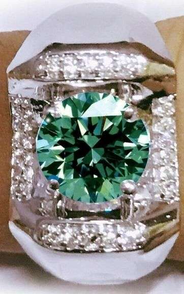 Men's Sparkling 3 Ct Fire Moissanite Ring