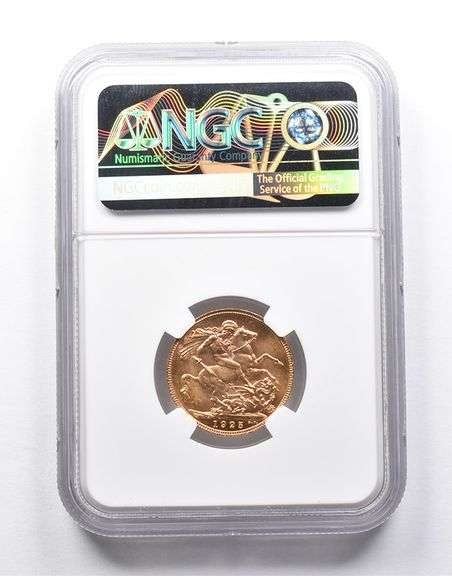 MS65 1925 Great Britain 1 Sovereign Gold Coin NGC