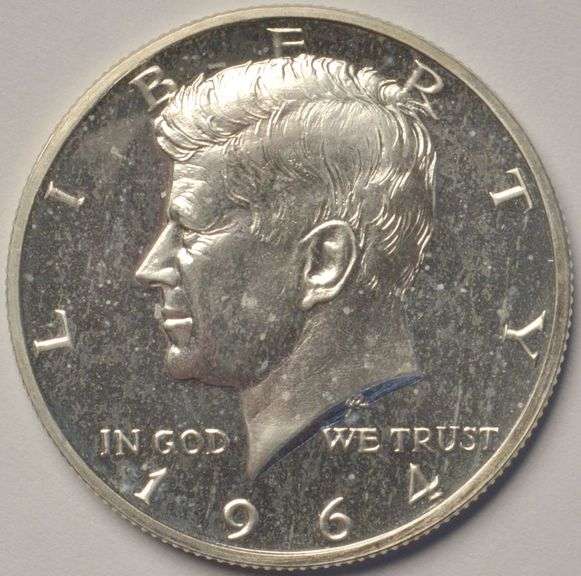 1964 Rare Accent Hair Variety Proof Kennedy Half Dollar
