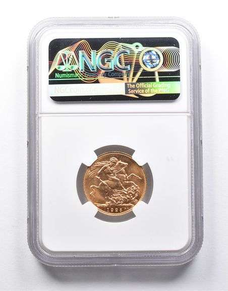 MS66 1925 Great Britain 1 Sovereign Gold Coin NGC
