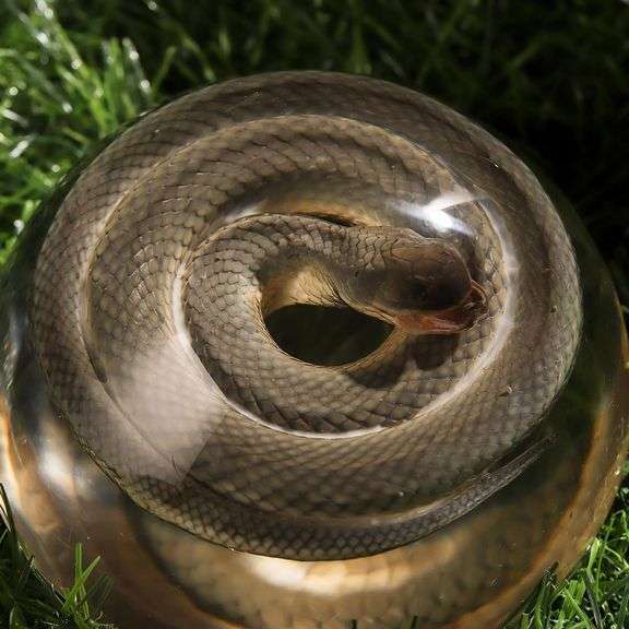 Real Snake Specimen in Resin for Display and Education