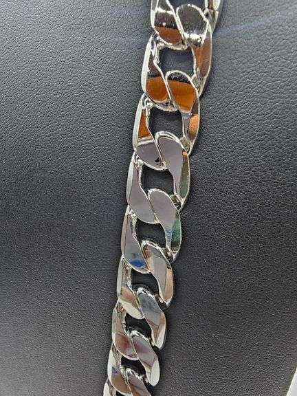 Huge 131.7 Gram .925 Sterling Silver Tri-Layered Cuban Link Chain Necklace