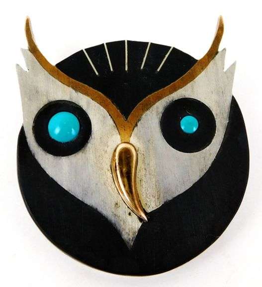 Signed Vintage Taxco Sterling Owl Pin/Pendant