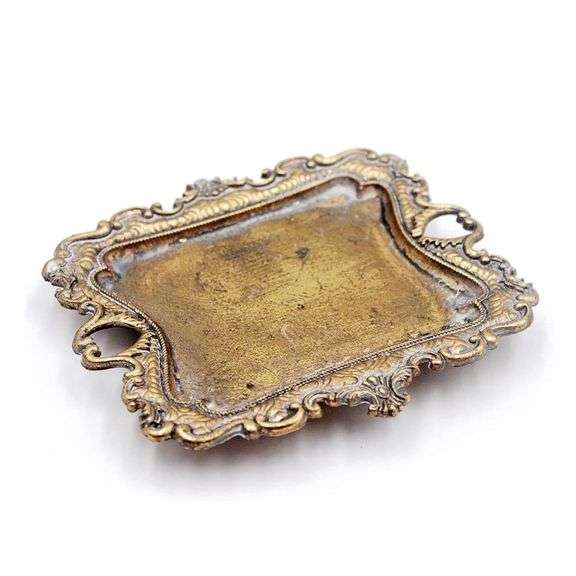 Antique Gold Vintage Trinket Dish