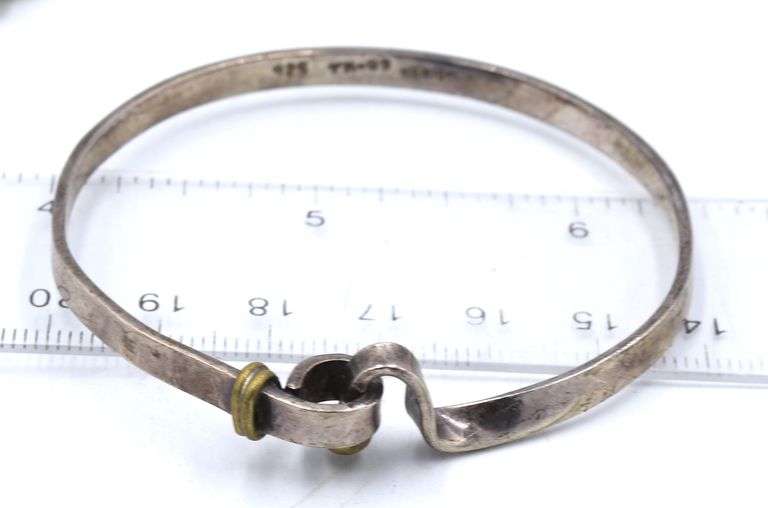 Group Lot of vintage 925 sterling silver bangles