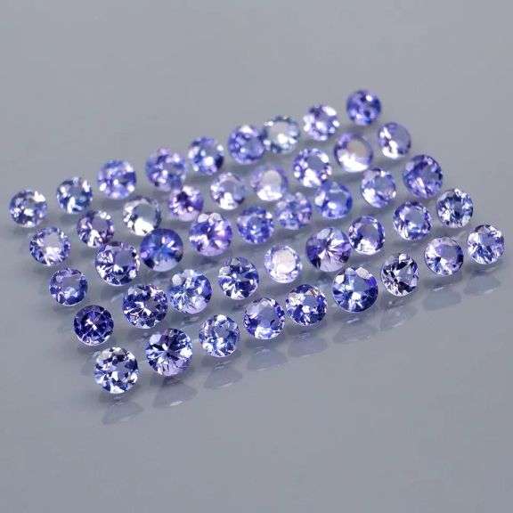 Sparkling 3.44ct 45 piece Tanzanite set