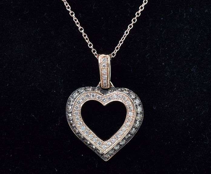 Heart-Warming 14K Rose Gold Diamond Heart Pendant Necklace