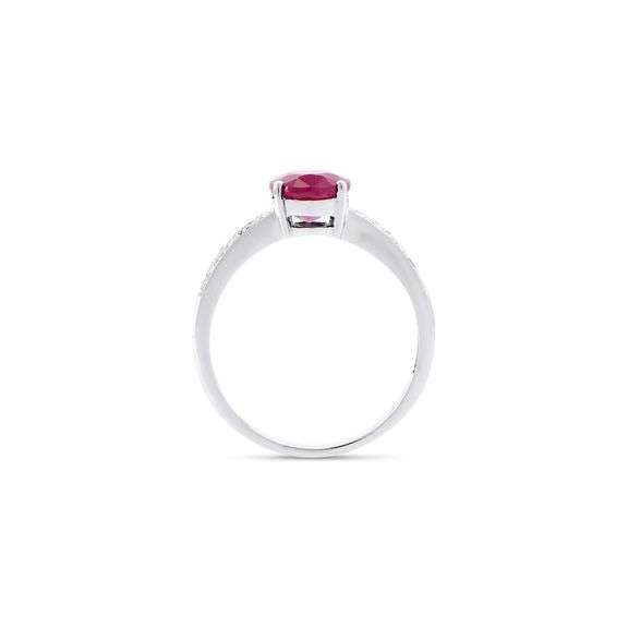 14KT White Gold 2.05ct Ruby and Diamond Ring