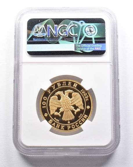 PF69 UCAM 1993 (M) Russia 100 Ruble Gold Wildlife Brown Bear NGC