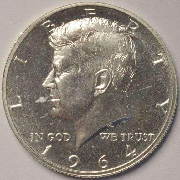 1964 Rare Accent Hair Variety Proof Kennedy Half Dollar