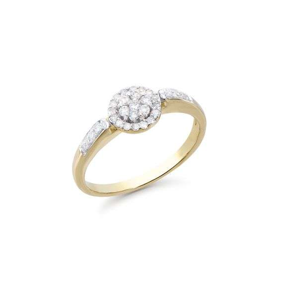 14KT Yellow Gold 0.27ctw Diamond Ring