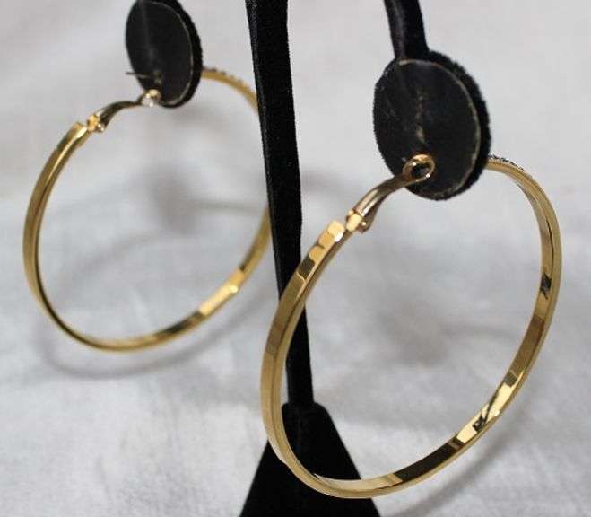 Stylish Golden Color Hoop Earrings