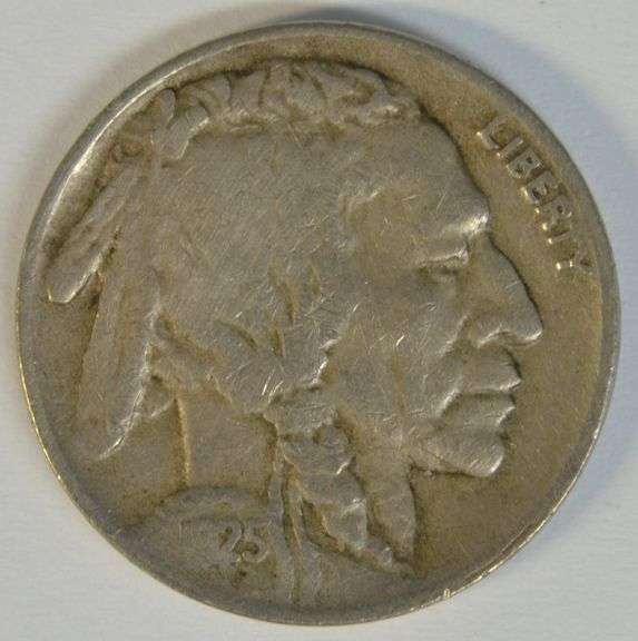 Key date 1925-S Buffalo Nickel in sharp XF. Full horn