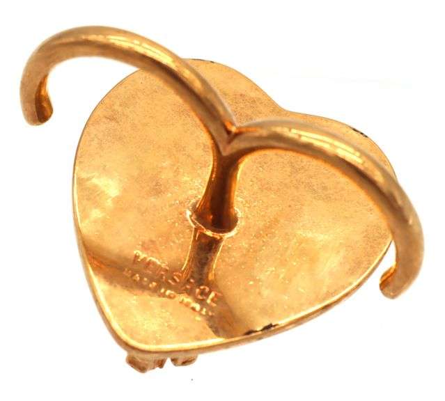Versace Heart Virtus Resin & Crystal Ring