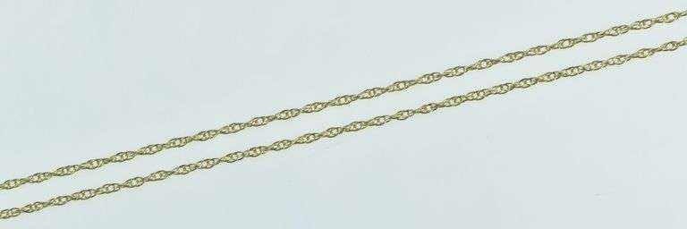 14K Yellow Gold 1.0m Rolling Cable Woven Link Twist Necklace