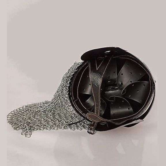 Medieval Viking Wolf Helmet with Silver Finish