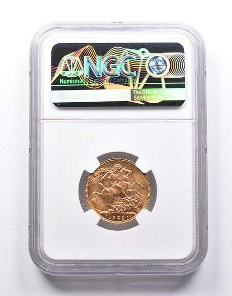 MS65 1925 Great Britain 1 Sovereign Gold Coin NGC