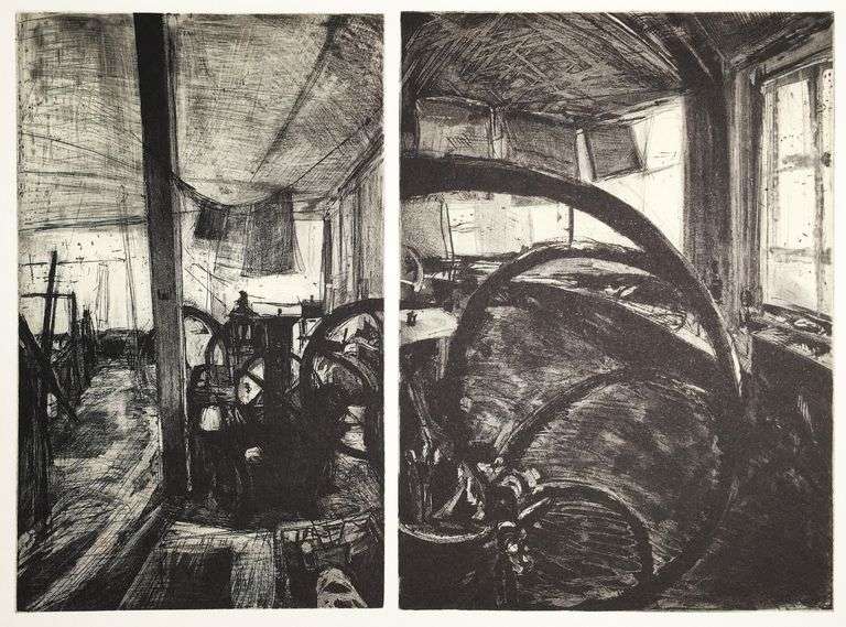 Collin, Pierre "Lacouriere Workshop II" a Rare Limited Original Offset Lithograph on Paper, 1990