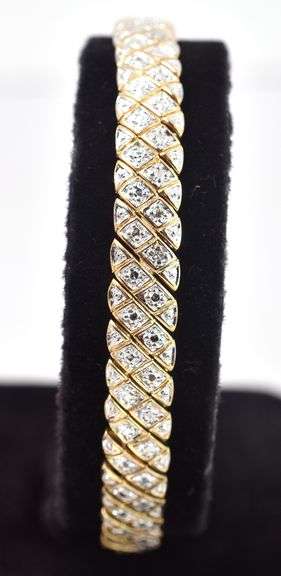 Vermeil Diamond Bracelet in Sterling Silver