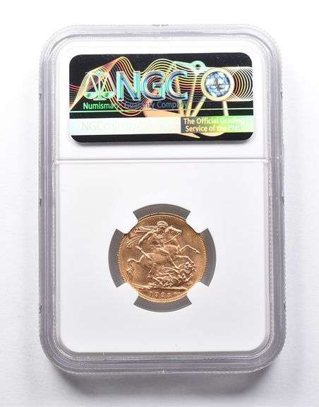 MS65 1925 Great Britain 1 Sovereign Gold Coin NGC