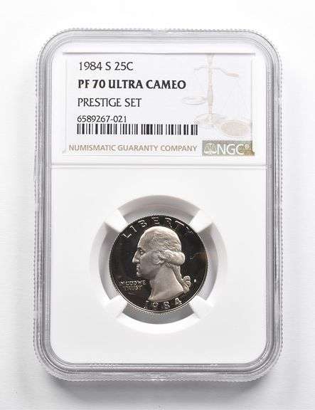 PF70 UCAM 1984-S Washington Quarter Prestige Set NGC RARE PEDIGREE