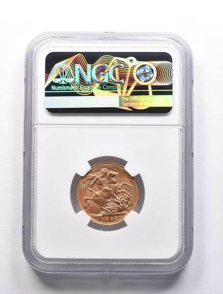 MS66 1925 Great Britain 1 Sovereign Gold Coin NGC