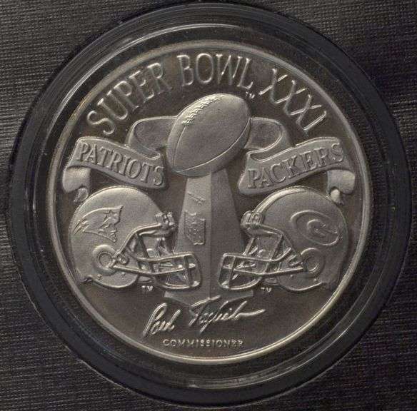 Limited Edition NFL Super Bowl XXXI 1 Ounce Silver Commemorative Game Coin