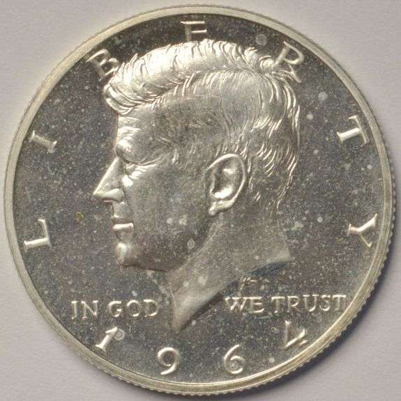 1964 Rare Accent Hair Variety Proof Kennedy Half Dollar